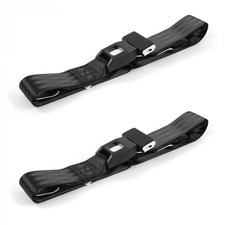 JP CJ/DJ 1971 - 1986  Standard 2pt Black Lap Bucket Seat Belt Kit - 2 Belts   picture