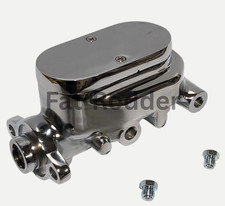 Universal CHROME Smooth Top Brake Master Cylinder Street Rod GM Chevy DISPLAY picture