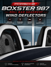 Porsche Boxster 987 Roll Bar Headrest Wind Deflectors – Left & Right Pair picture