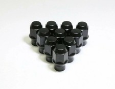 24Pc 12x1.5 Black Extended Thread Bulge Acorn Lug Nuts ET Tapered Conical Seat picture