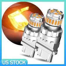 2PCS 3157/3156/3056/3456/4156 LED Turn Signal Light Bulbs Amber Canbus Ready picture