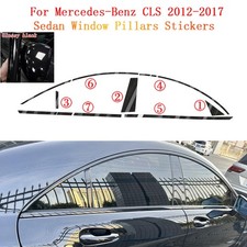 Glossy Black Chrome Delete Window Trims For Mercedes Benz CLS W218 2012-2017 picture