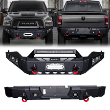 LUYWTE For2019-2024 Dodge RAM 1500 Classic Front/Rear Bumper W/Winch Plate&Light picture