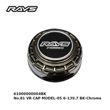 Genuine Rays Volk Racing Vr Cap MODEL-05 BLACK-CHROME Bore Φ112 No.81 SET Of 4 picture