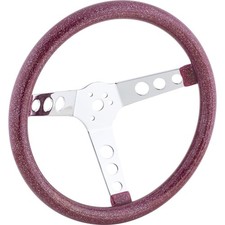 Speedway 13 Inch Purple Metalflake 60s Style Steering Wheel 3-1/2 Dish picture