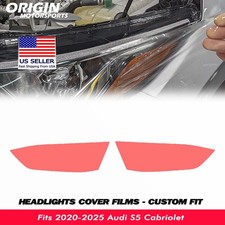 PreCut Headlights Protection Clear Covers Bra Fits 2020-2025 Audi S5 Cabriolet picture