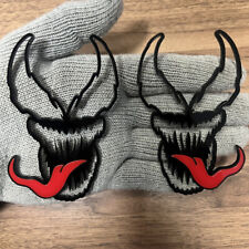 Venomous V2 Badges Emblem Black  Red Tongue ,(2) BADGES, Fender Venom, Angry picture
