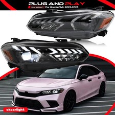 1Set LED Headlights Fit For Honda Civic 11th Gen 2022-2026 Front Lamp Sequential picture