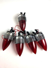Vintage Bullet Tail Lights Lot 5 Ribbed Cal Custom Style Hot Rod Rat Rod Chopper picture