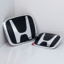 Genuine 2pcs Front Rear Black Badge Emblem for Accord Sedan 2006-2007 picture