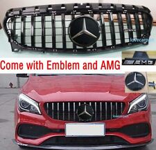 For Mercedes Benz W117 CLA250 CLA45 Grill 2013-2019 Grille W/Emblem&AMG Black picture