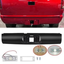 Rear Bumper Roll Pan w/ License Light For Chevy GMC S10 Sonoma Fleetside 1994-03 picture