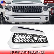 Fits 2014-2021 Toyota Tundra 040 Super White Front Grille & Hood Bulge Molding picture
