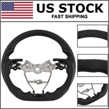 Premium Full Leather Flat Steering Wheel For 2019-2024 Toyota RAV4 Corolla Camry picture