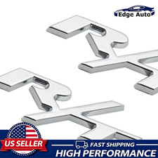 2Pcs For RT R/T Emblem Side Fender Chrome Letter Badge 3D Nameplate Decal picture
