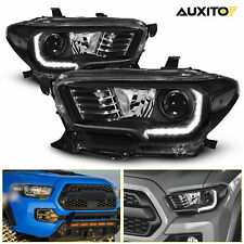 For 2016-22 Tacoma LED DRL Projector Headlight Signal Lamps Assembly Set Black picture