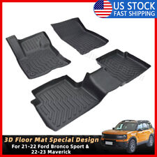 All Weather Floor Mats for 2021-2024 Ford Bronco Sport 2022-2024 Ford Maverick picture