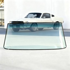 Fits 1964-1968 Ford Mustang Base Fastback Front  Windshield Glass Light Green picture