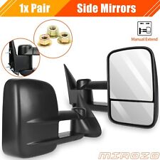 MIROZO For 1999-2007 Chevrolet Silverado Sierra Tow Mirrors Manual Extend Pair picture