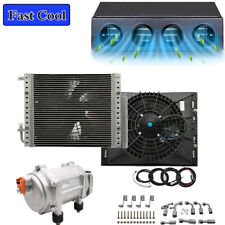 12V Heat&Cool UnderDash Air Conditioning Evaporator Compressor AC Kit 4 Vents picture
