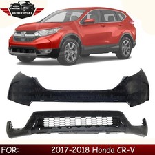 Front Bumper Cover Paintable & Lower Bumper Cover Kit for 2017-2018 Honda CR-V picture