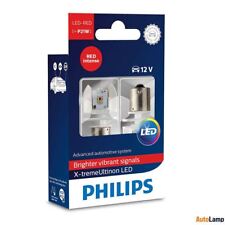 P21W PHILIPS X-treme Ultinon LED BA15s signalling Lamp Red 12898RX2 Twin Pack picture
