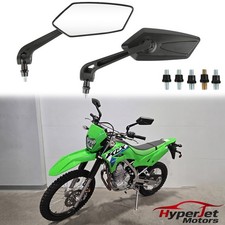 2x Motorcycle Rearview Side Mirrors For Kawasaki KLX 110 140 150 230 250 300 450 picture