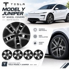 4PCS 19 Inch Hubcap for Model Y Juniper 2025 2026 Wheel Cover Arachnid Silver picture