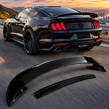 GT350R Style Glossy Black Rear Wing Trunk Spoiler for Ford Mustang 2015-2023 picture
