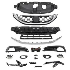 14PC For Honda Civic 2013-2015 Bumper Grille Mesh Fog lamps HeadLamp Bracket Kit picture