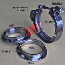 2inch Exhaust Downpipe V-Band Clamp & Male-Female Flange Stainless QUICK RELEASE picture