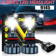 2X 4-Sides 9145 9140 H10 LED Headlight Fog Light Bulb 120W 6000K Super White Kit picture