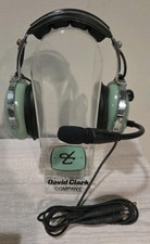 David Clark H10-20 Aviation Pilot Headset Dual GA Plug New Mic Cover picture