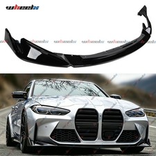 Gloss Black 3PC For BMW G80 M3 G82 G83 M4 2021-27 Front Bumper Lip Kit V2 Style picture