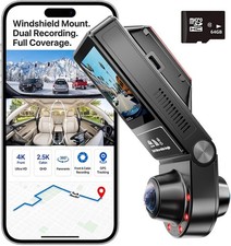 4K and 2.5K 360 Panoramic Dash Cam Front and Cabin 64GB SD picture