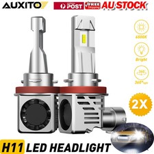 AUXITO 2X H11 H9 H8 Headlight LED High/Low Beam Bulbs 120W 6500K CANBUS Free Kit picture