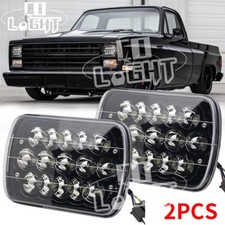 Pair 7x6 inch Led Headlights High Low Beam Fit Chevrolet C10 C20 C30 K10 K20 K30 picture