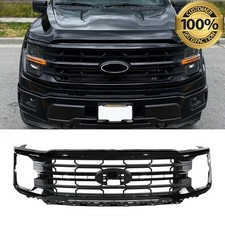 For 2024 2025 2026 Ford F-150 F150 XLT STX Front Bumper Grille Gloss Black New picture
