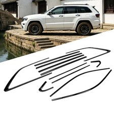 12PCS Black Car Window Strip Moulding Trim For Jeep Grand Cherokee 2011-2021 picture