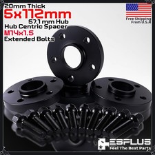 4 Pcs 20mm Volkswagen 5x112 57.1mm Hub Centric Spacer Fit Golf/ID/Jetta/Passat picture