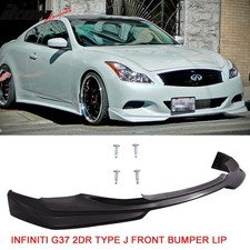 Fits 08-14 Infiniti G37 Coupe Q60 J Style Front Bumper Lip Spoiler Unpainted PU picture
