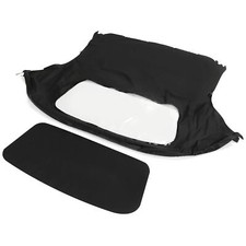 For 97-02 Porsche Boxster Convertible Soft Top w/Plastic Window Black Cloth picture
