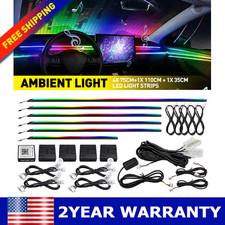 18 in 1 64 Color RGB Symphony Car Ambient Light Interior Acrylic Guide LED Strip picture