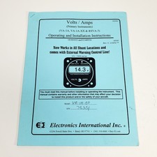 VA-1A-50 Electronics International 1992 Operating & Installation Instructions picture