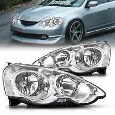 For 02-04 Acura RSX DC5 Replacement Headlights Lamps Left+Right Chrome Clear NEW picture