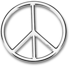 3D Chrome Peace Sign symbol Self Adhesive Emblem Decal Car Truck Motorcycle RV  picture