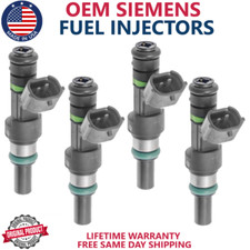 NEW x4 OEM SIEMENS 16600-ED000 Fuel Injectors For 2009-2011 Nissan Versa 1.6L I4 picture