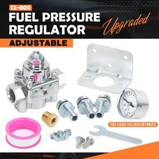 12-803 Inline Fuel Pressure Regulator w/ Gauge For Holley Edelbrock Carb picture