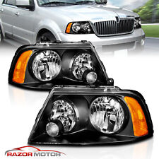 2003 2004 2005 2006 For Lincoln Navigator Factory Style Black Headlights Pair picture