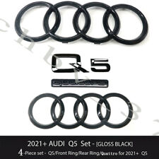 2021+ Audi Q5 Emblem Gloss Black Front Rear Rings Quattro Combo Kit OE 4PCS picture
